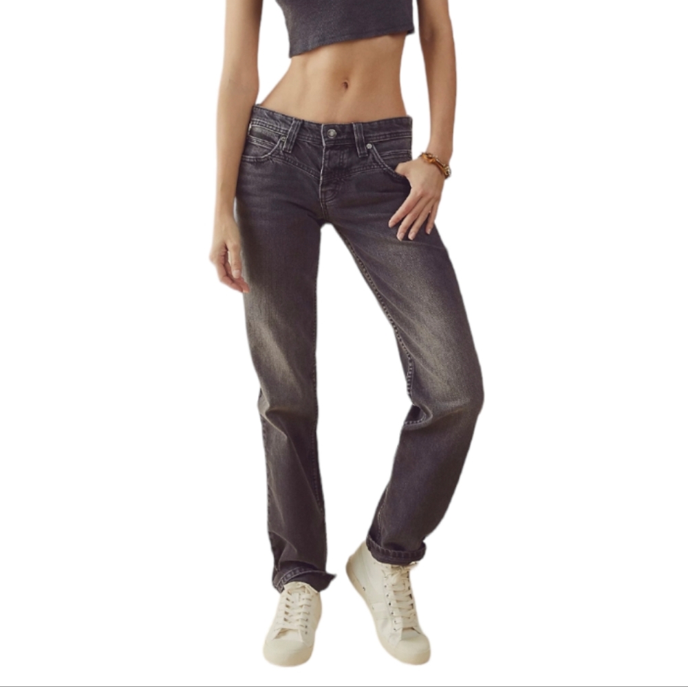 We the Free Low Rise Boyfriend Jeans Black Size 29